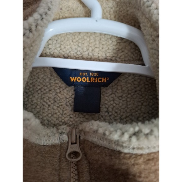 Woolrich Women's Vest Size Medium Sherpa Lined Faux Suede Tan Full Zip - Picture 3 of 9